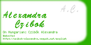 alexandra czibok business card