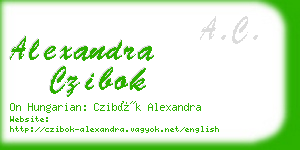 alexandra czibok business card